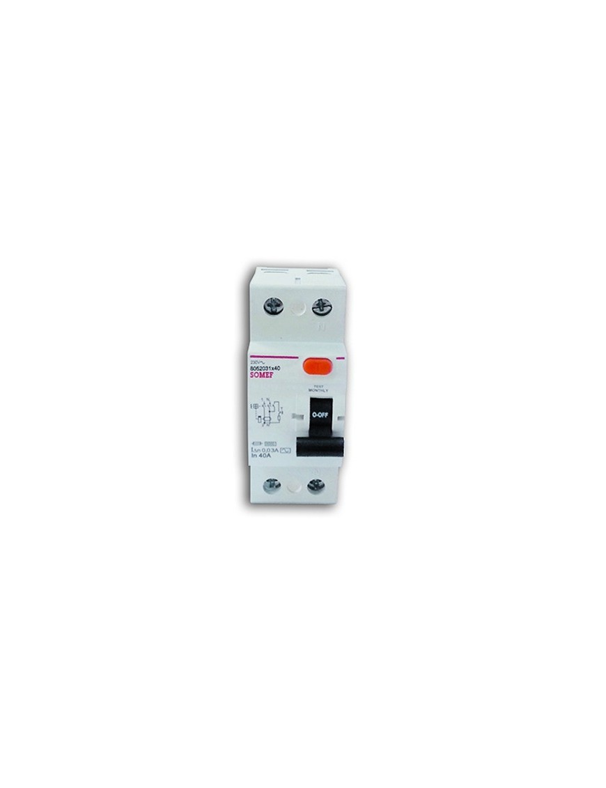 Interrupteur différentiel 2P 25A TYPE AC 2MOD 30MA