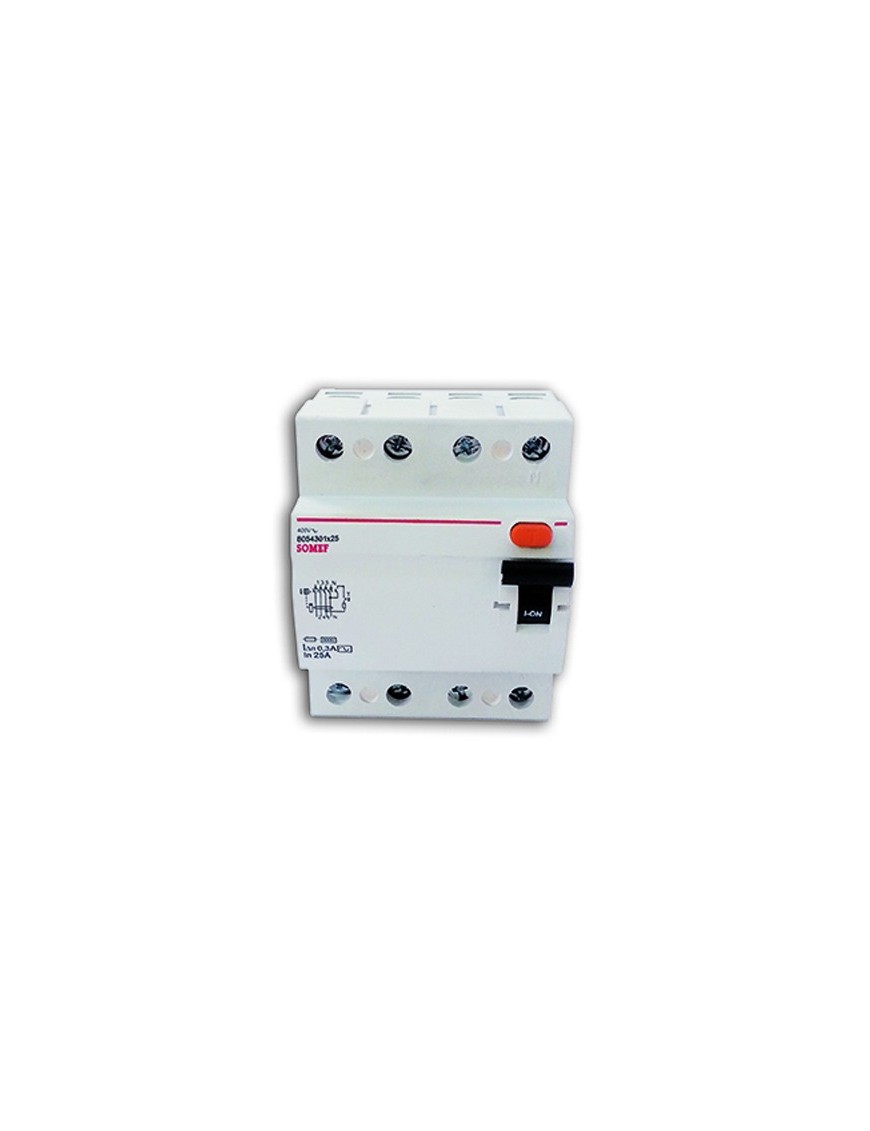 Interrupteur différentiel 4P 25A IDN MOD.RCCB 4P 30MA