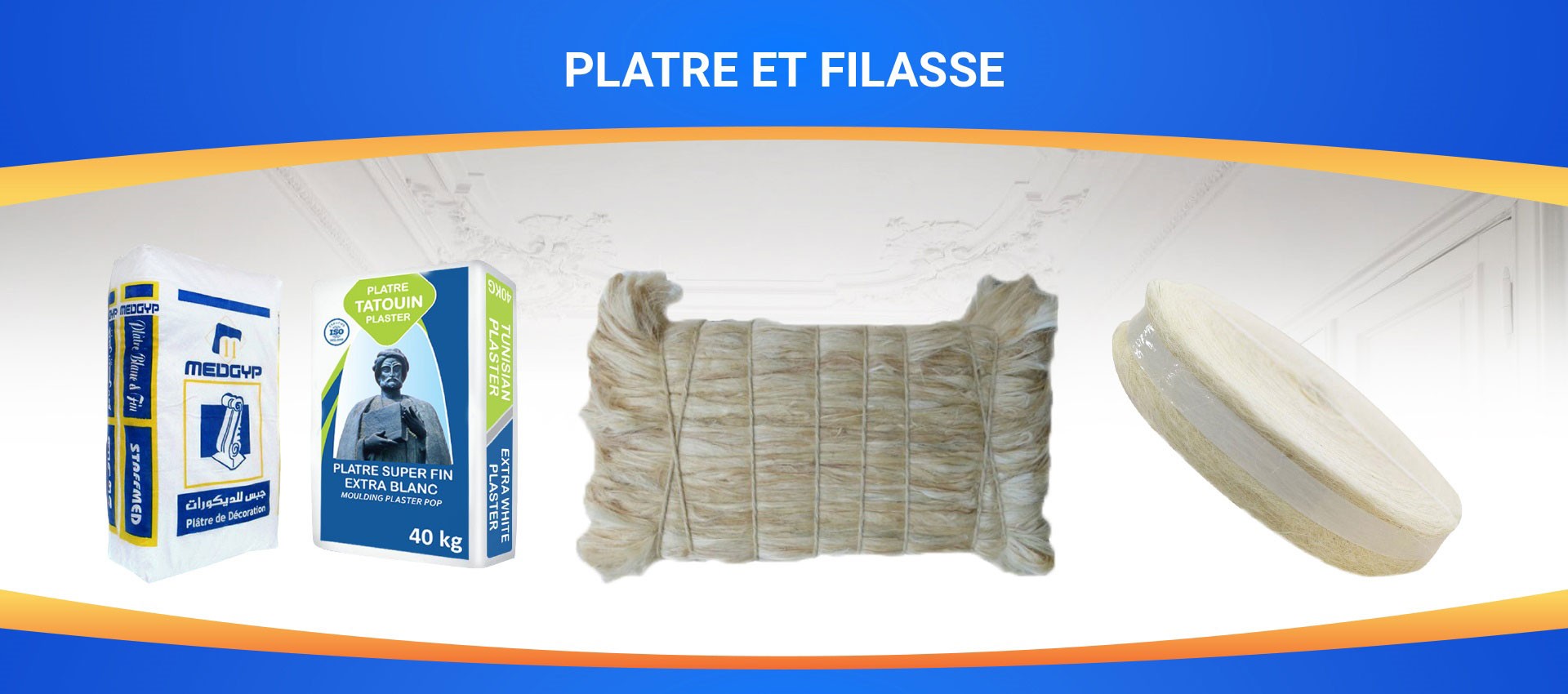 Plâtre et filasse